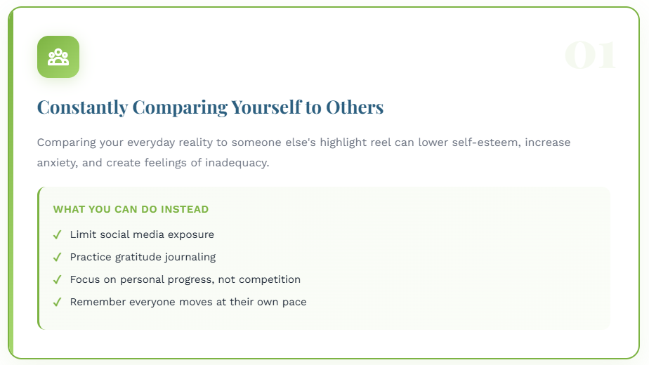 Constantly Comparing Yourself to Others