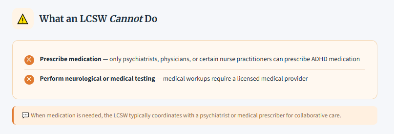 What an LCSW Cannot Do