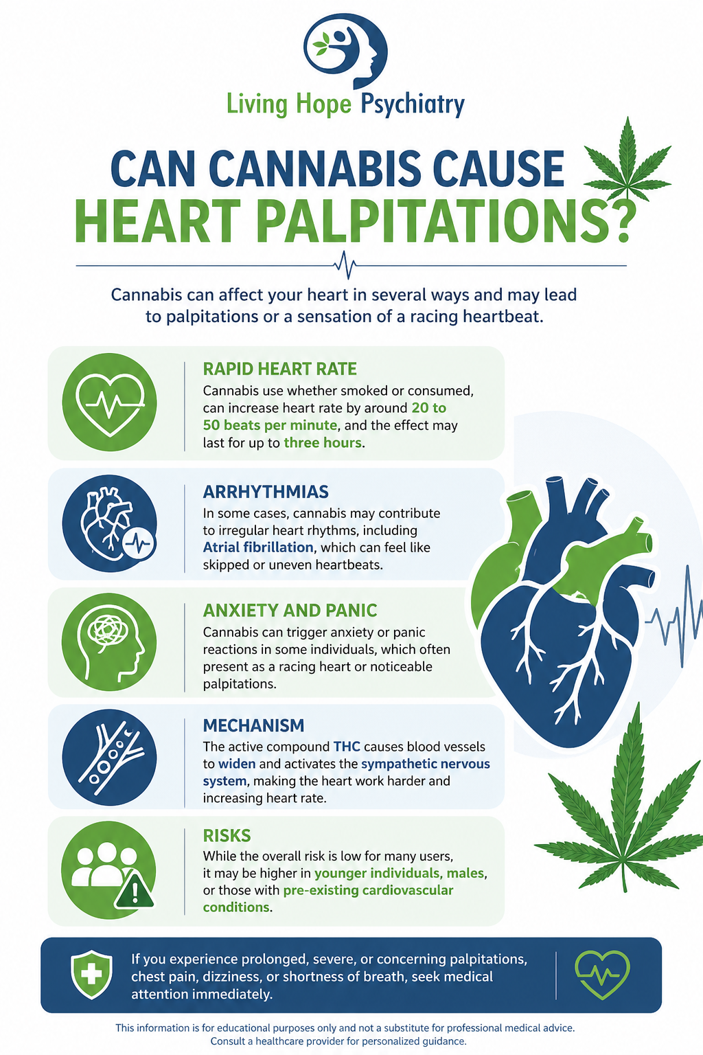Key details regarding cannabis and heart palpitations: