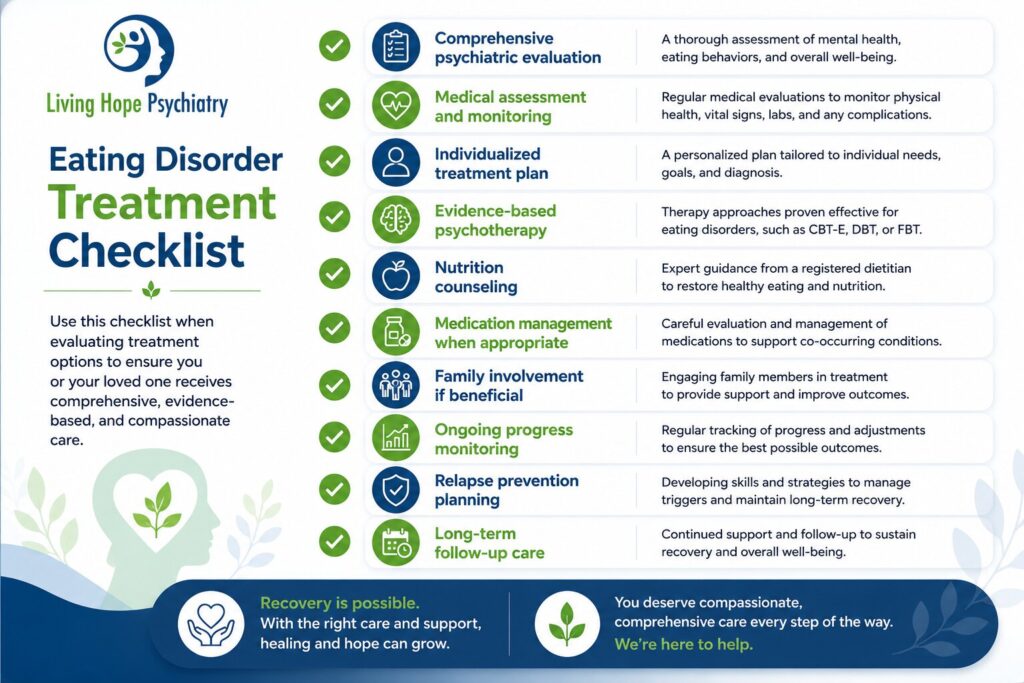 Eating Disorder Treatment Checklist